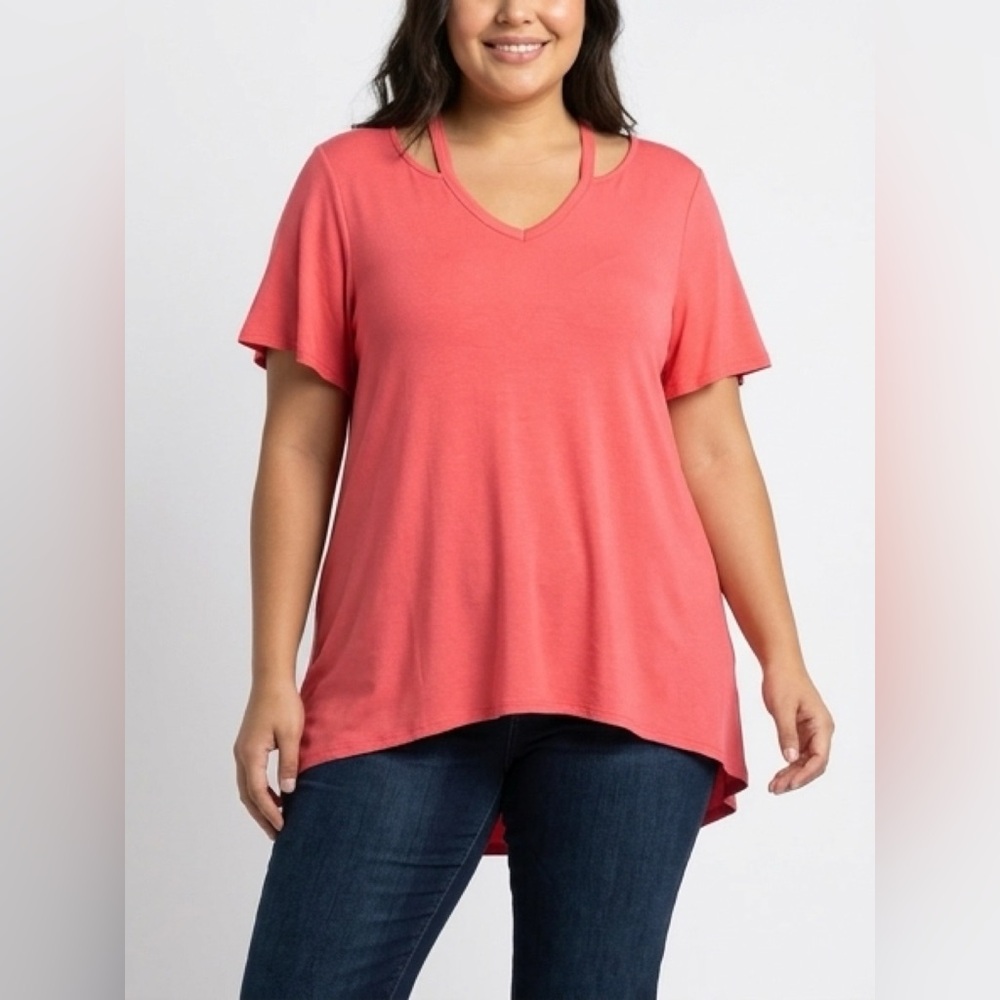 Ella Mara Lightweight Rayon Blend Hi Low Top Large